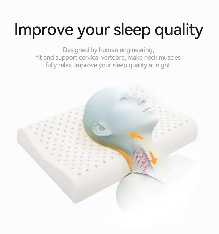 Medium Soft Latex Ergonomic Pillow